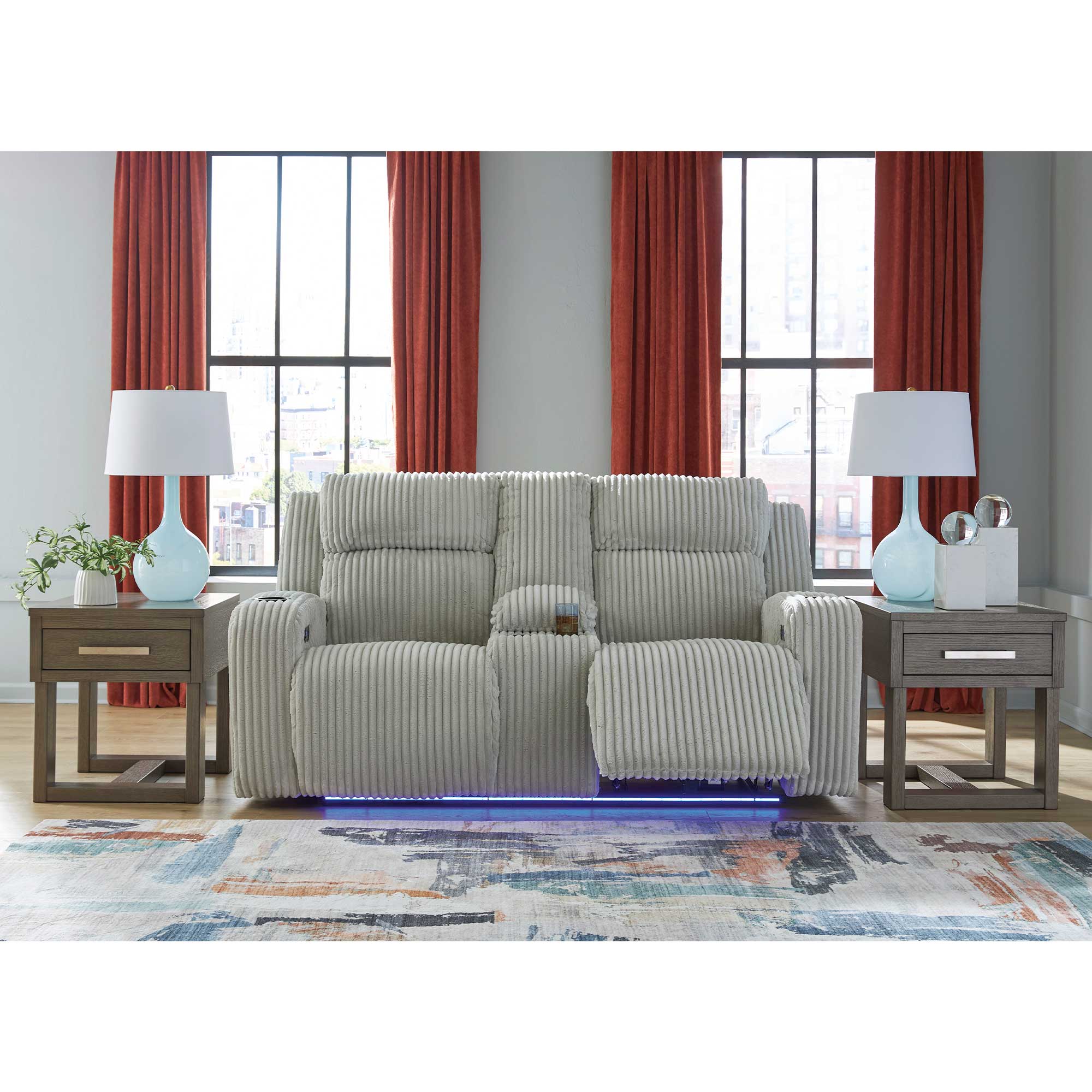 Forest Lake Dual Power Reclining Sofa and Loveseat