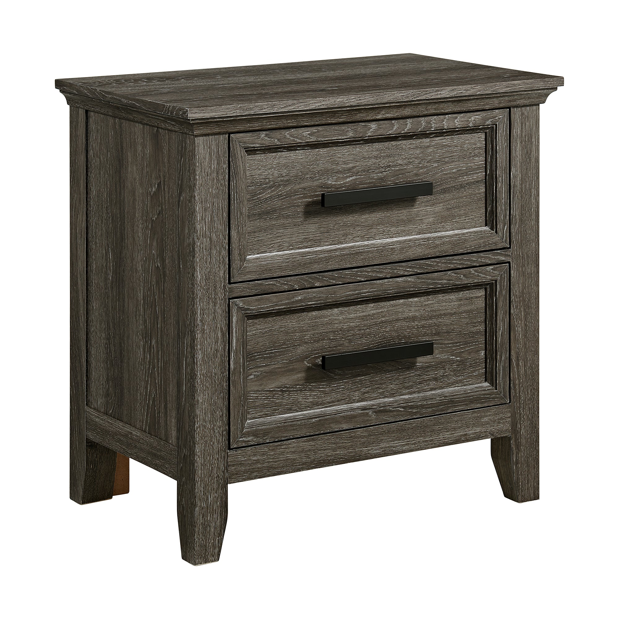 Matias Twin Panel Headboard Bed with Mirrored Dresser and Nightstand