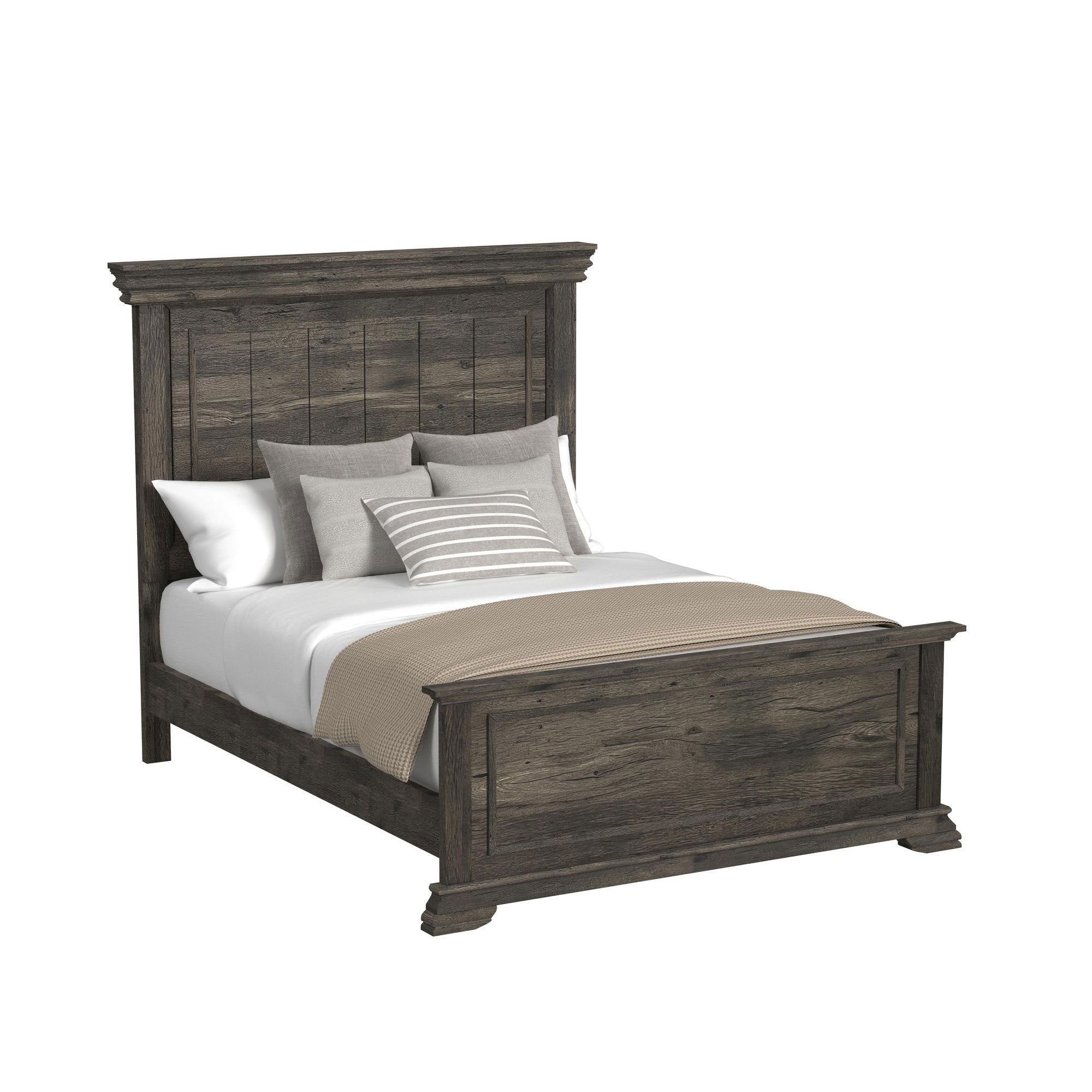 Park Ridge Queen Panel Bed with Mirrored Dresser