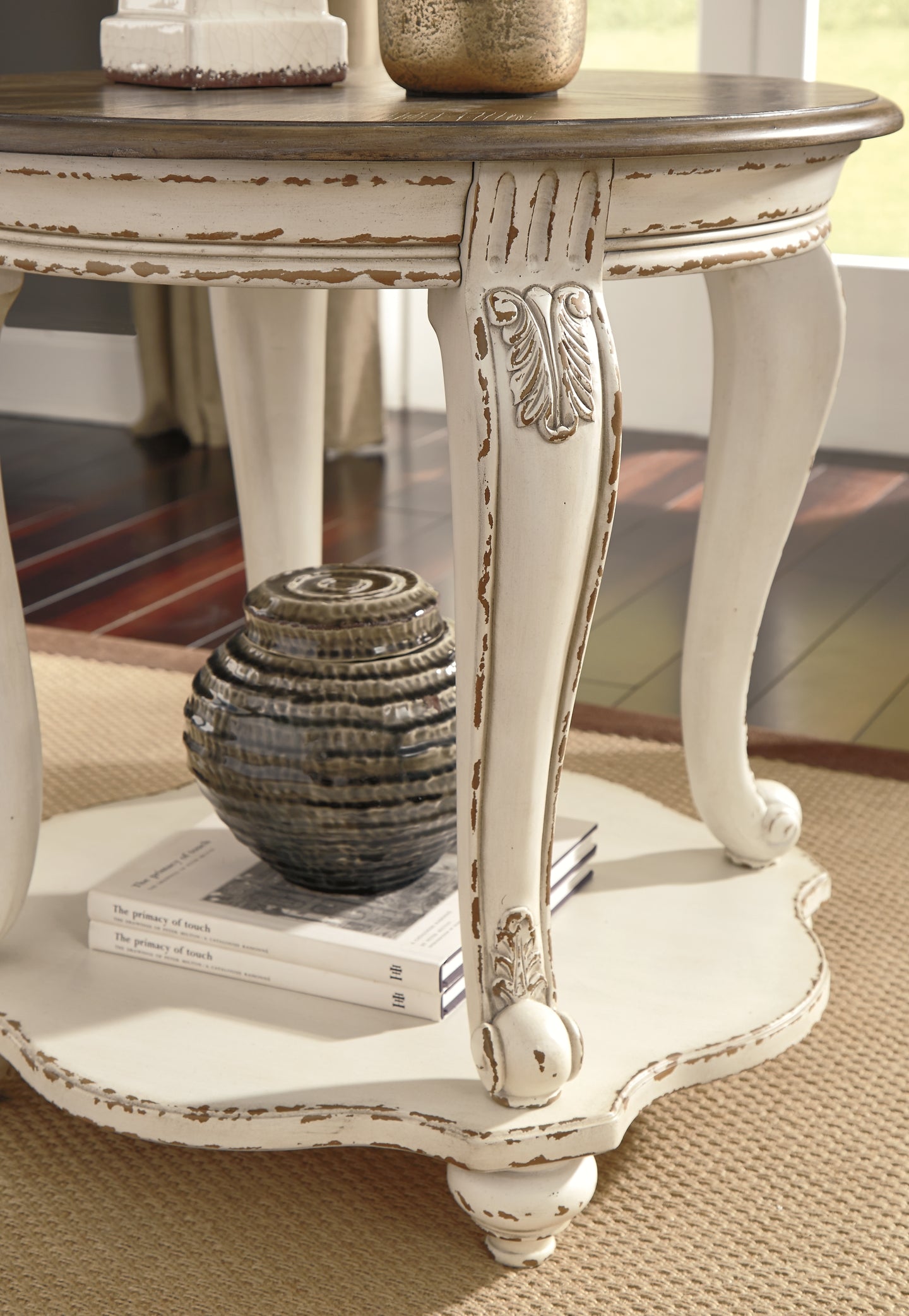 Realyn End Table - White/Brown
