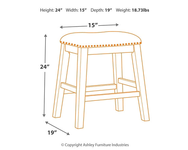 Caitbrook Upholstered Stool (Set of 2)