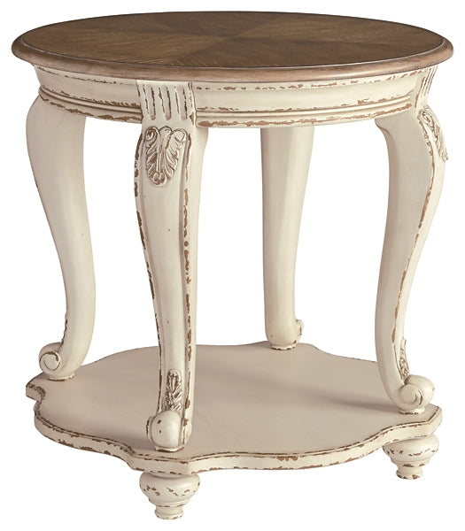 Realyn End Table - White/Brown