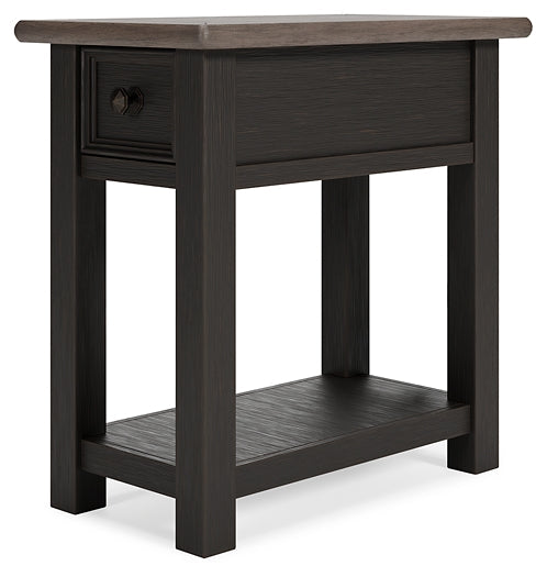 Tyler Creek Chairside End Table - Grayish Brown/Black