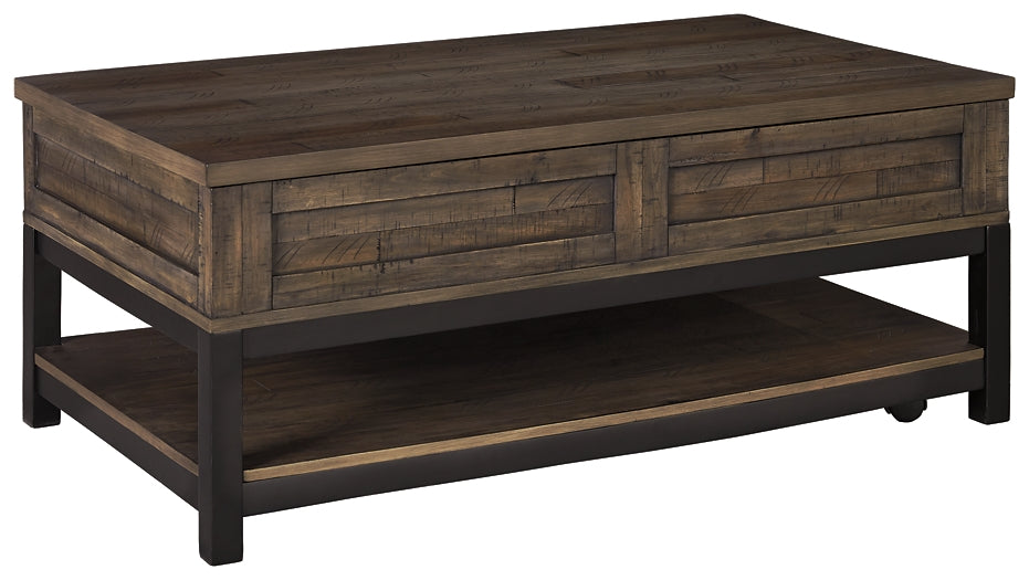 Johurst Lift Top Coffee Table - Grayish Brown