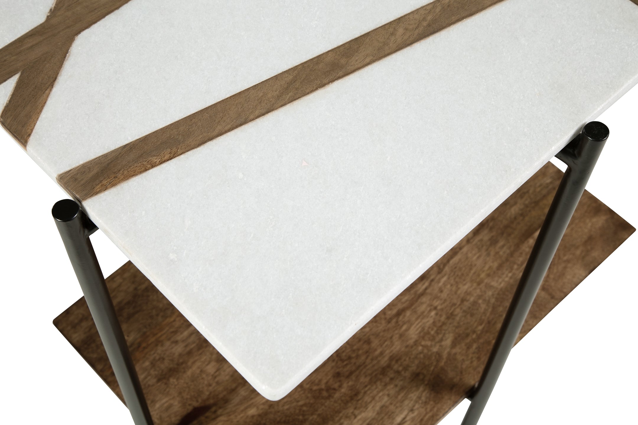 Braxmore Accent Table - White/Light Brown