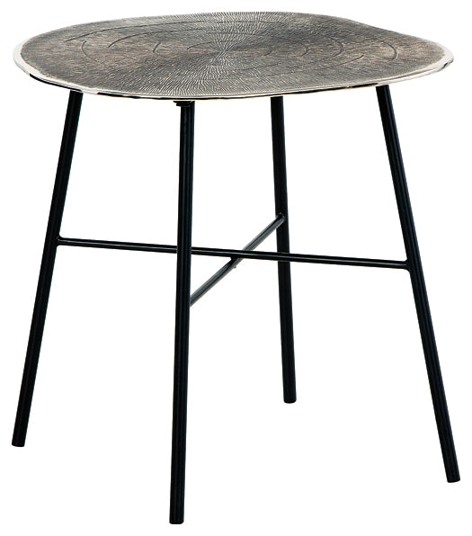 Laverford End Table - Chrome/Black