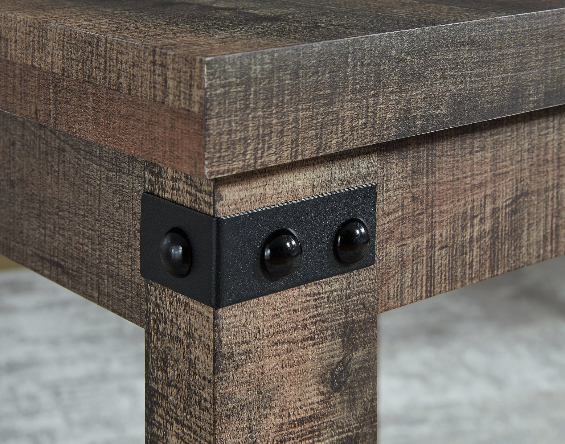 Hollum End Table - Rustic Brown