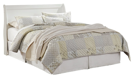 Anarasia Queen Sleigh Headboard Bed with Mirrored Dresser