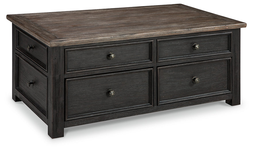 Tyler Creek Lift Top Coffee Table - Grayish Brown/Black