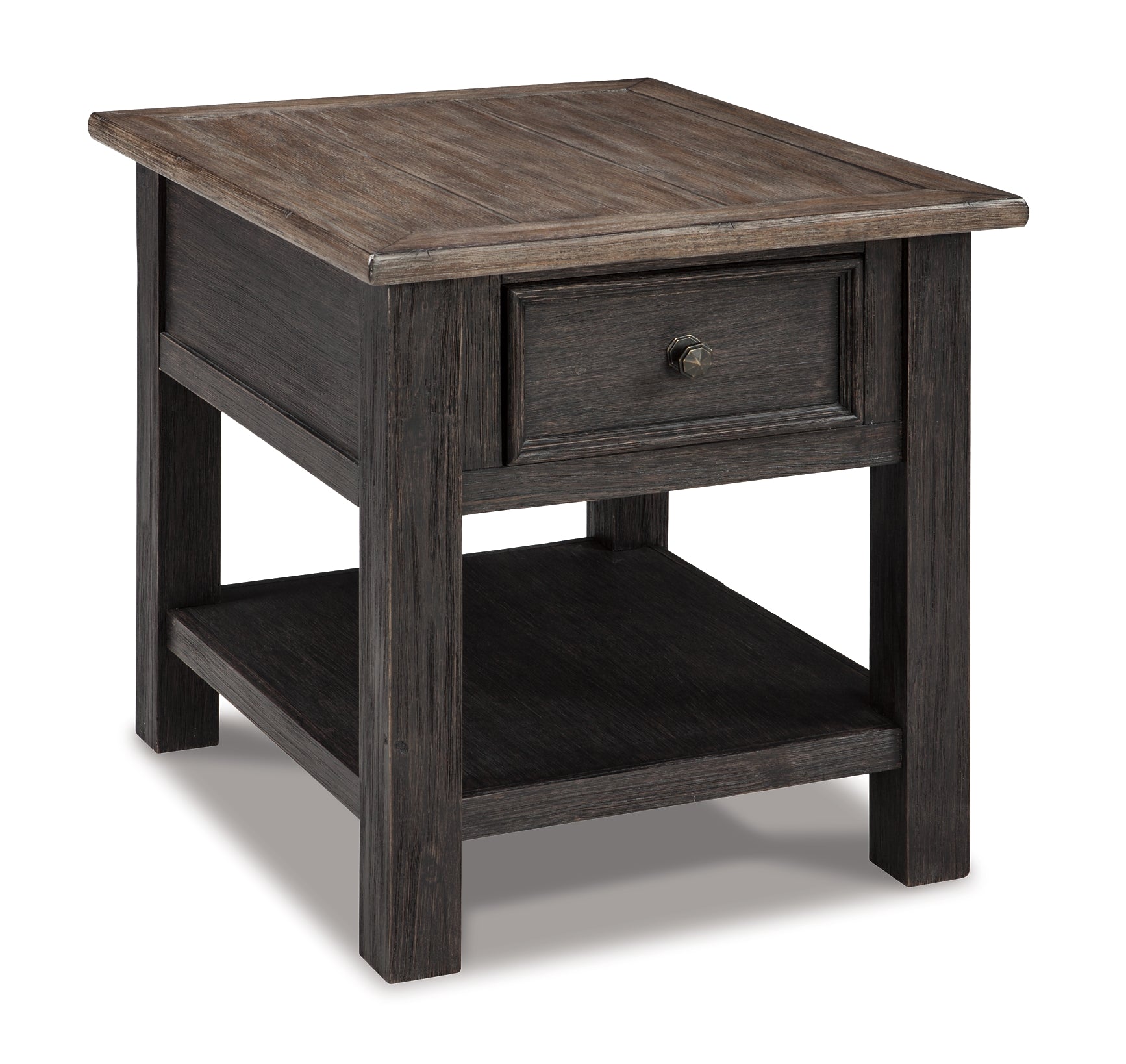 Tyler Creek End Table - Grayish Brown/Black