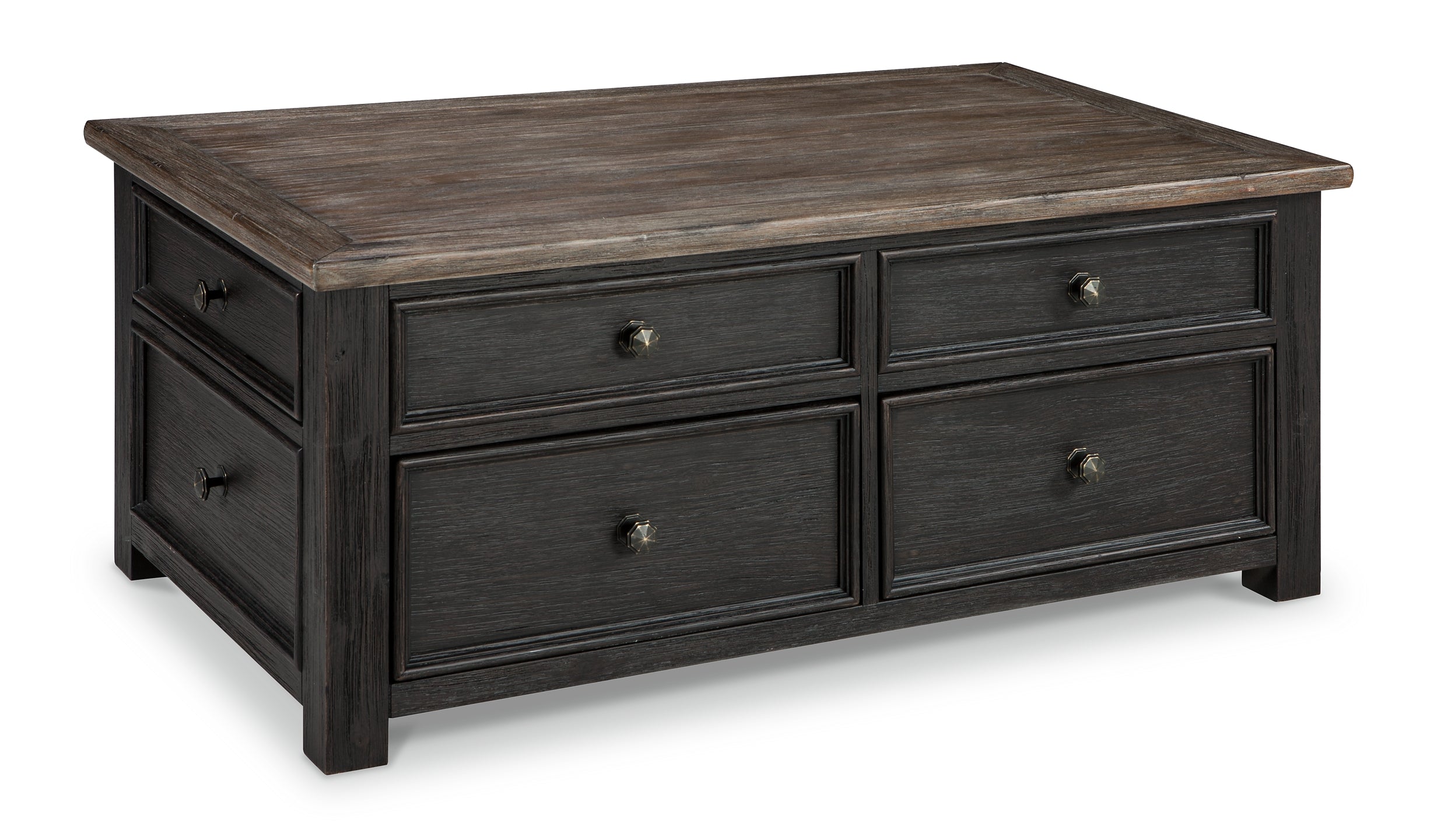 Tyler Creek Lift Top Coffee Table - Grayish Brown/Black