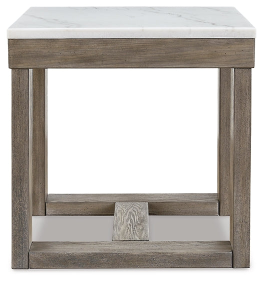 Loyaska End Table - Brown/Ivory