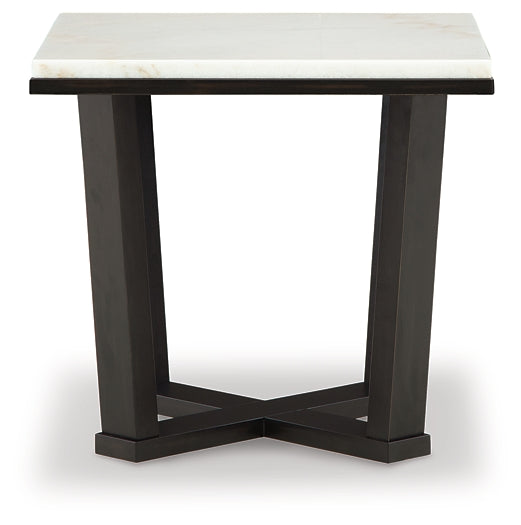 Fostead End Table - White/Espresso