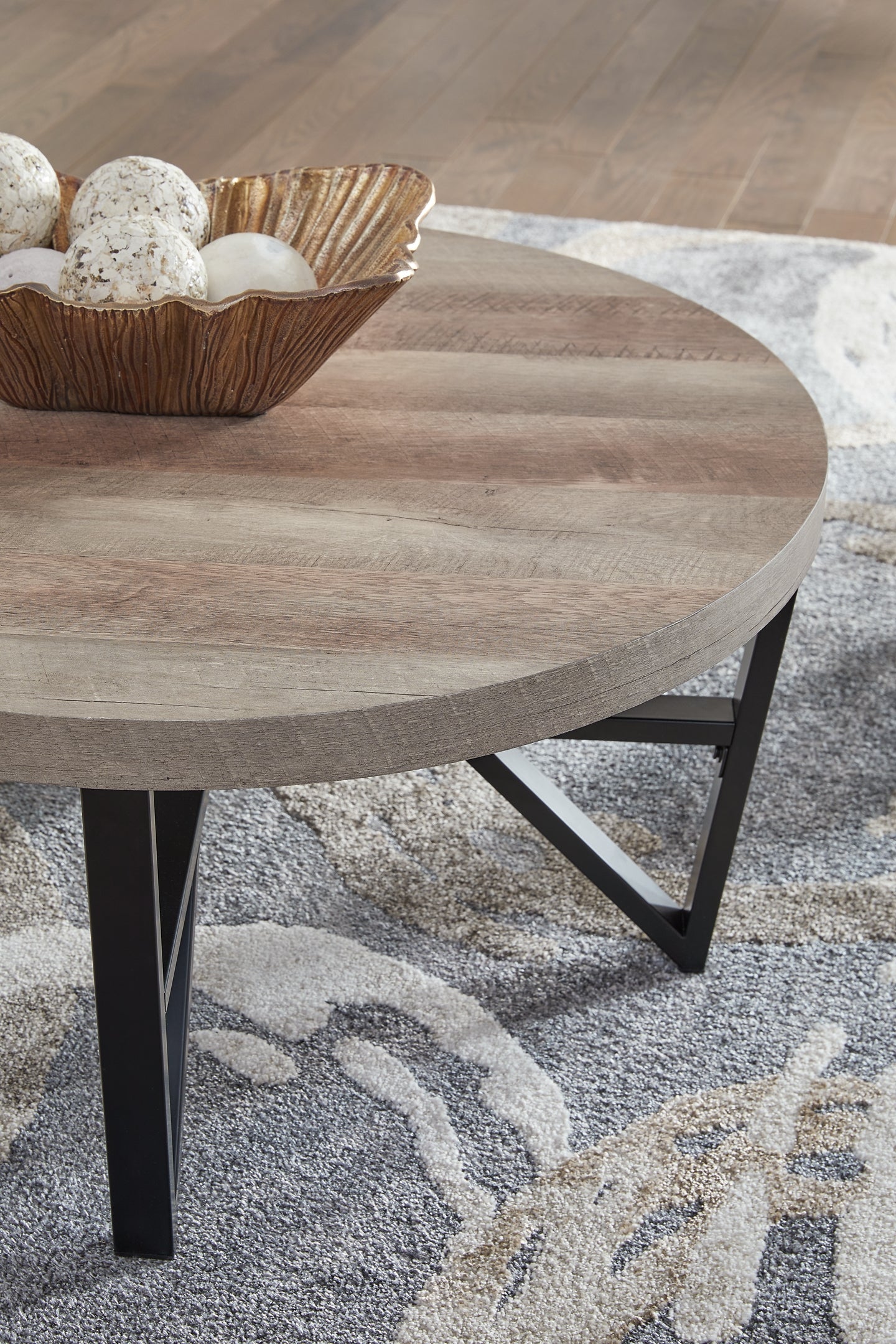 Deanlee 3-Piece Table Set - Grayish Brown/Black