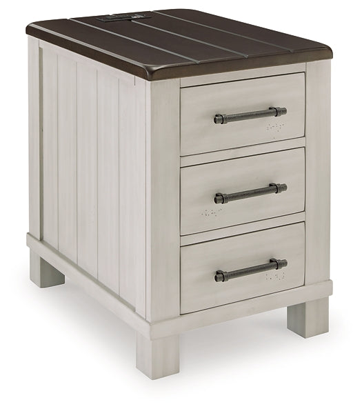 Darborn Chairside End Table - Gray/Brown