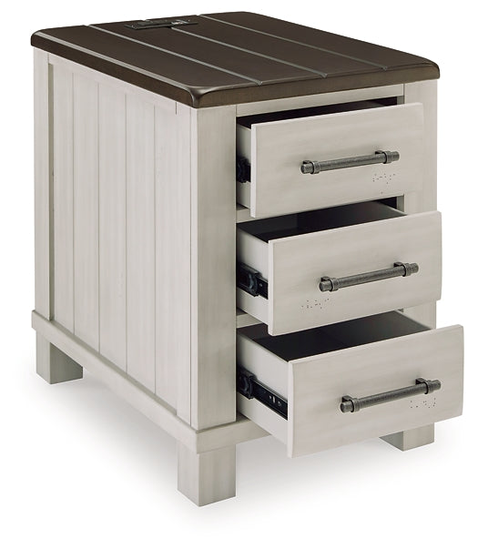 Darborn Chairside End Table - Gray/Brown
