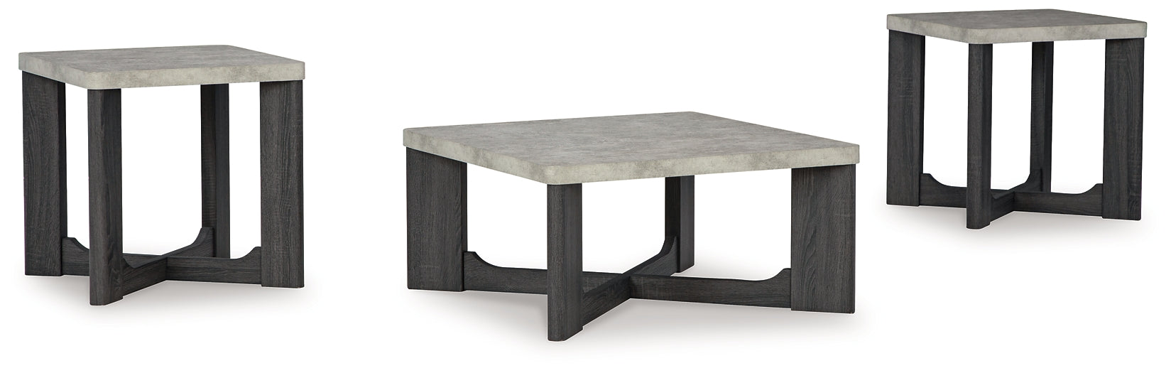 Sharstorm 3-Piece Table Set - Two-tone Gray