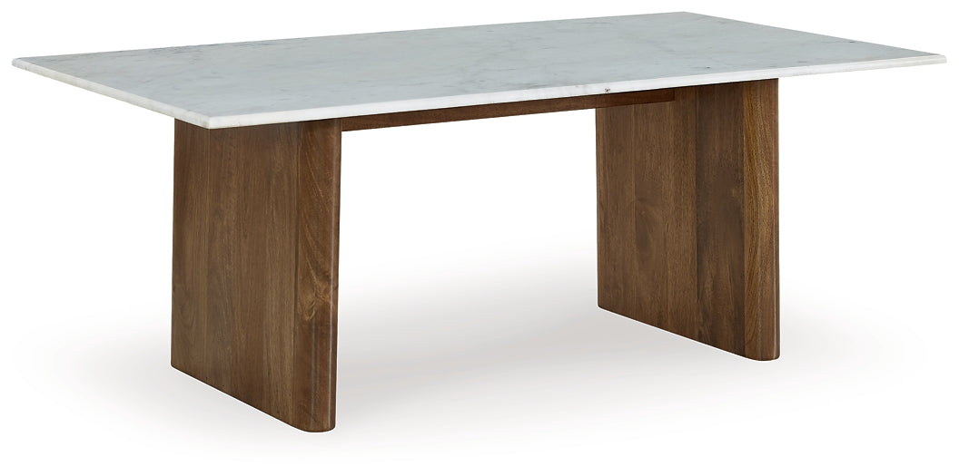 Isanti Coffee Table - Light Brown/White