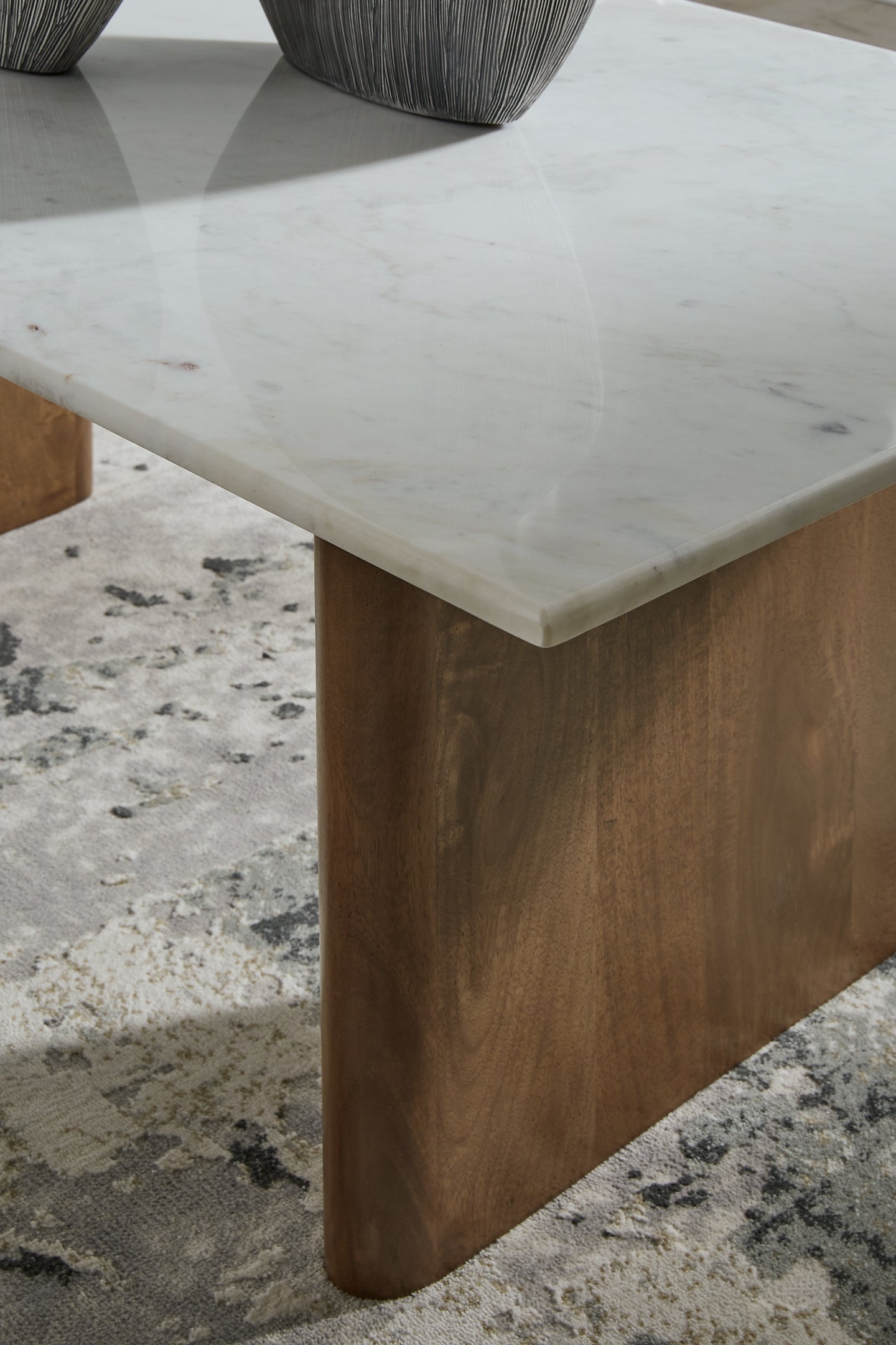 Isanti Coffee Table - Light Brown/White