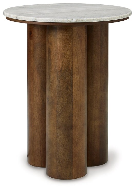 Henfield Accent Table - Beige/Brown