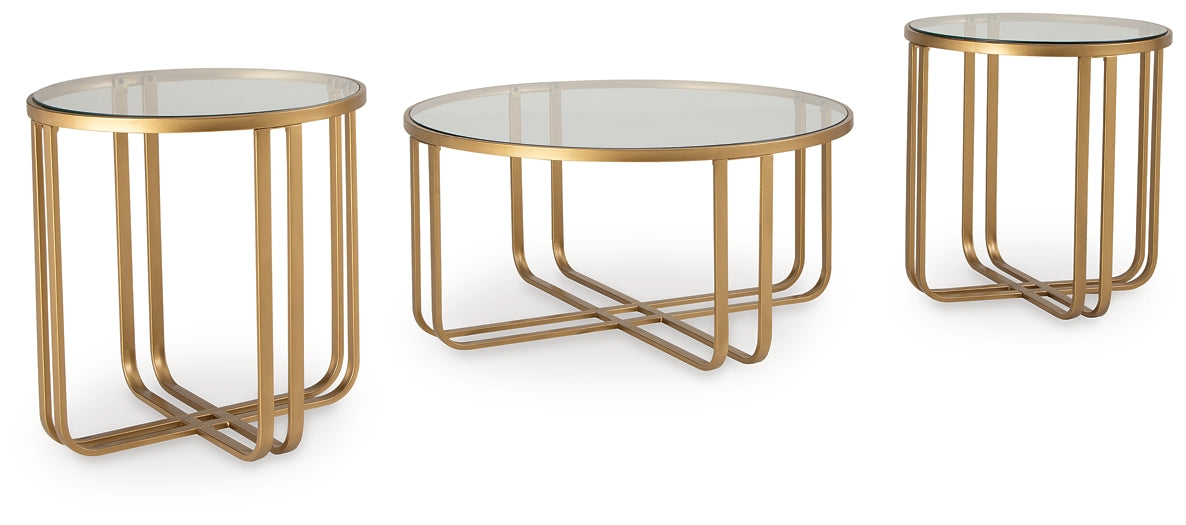 Milloton 3-Piece Table Set - Gold