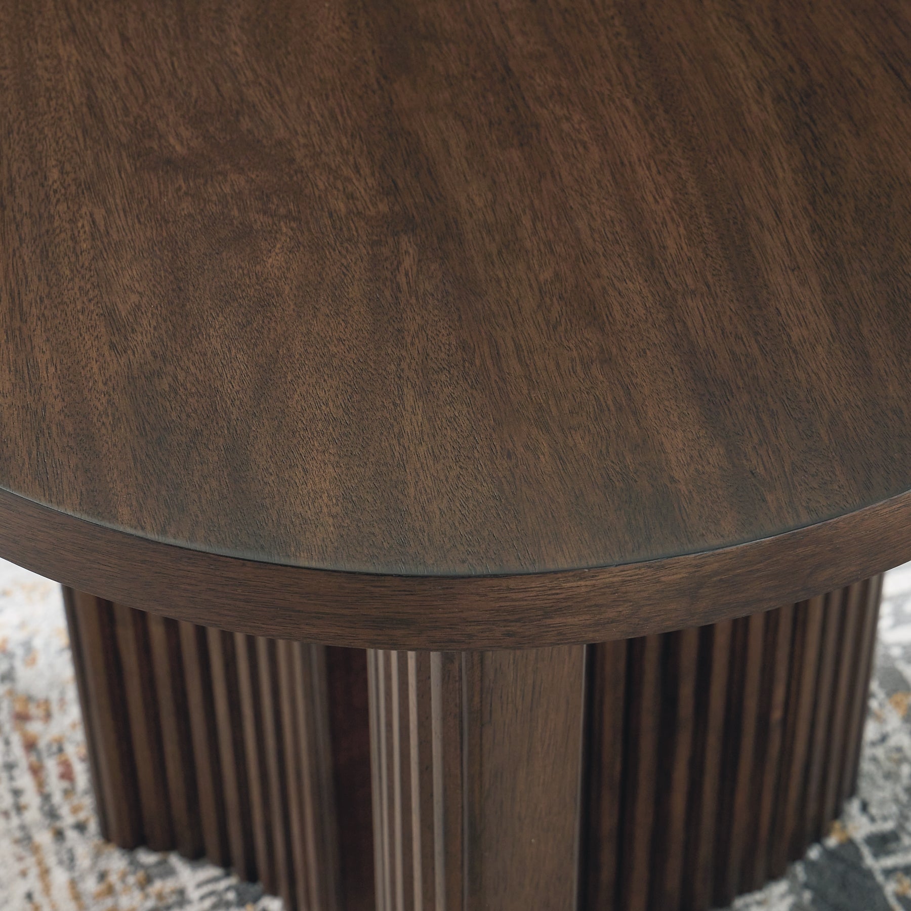 Korestone End Table - Dark Brown