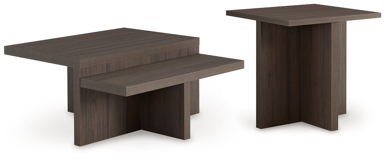 Zendex 2-Piece Table Set - Brown