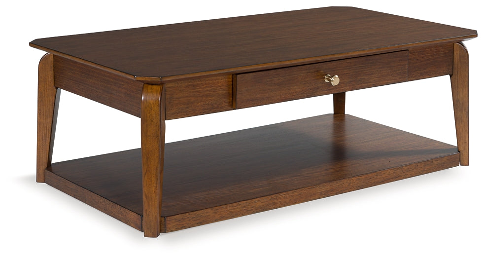 Trenmour Coffee Table - Medium Brown