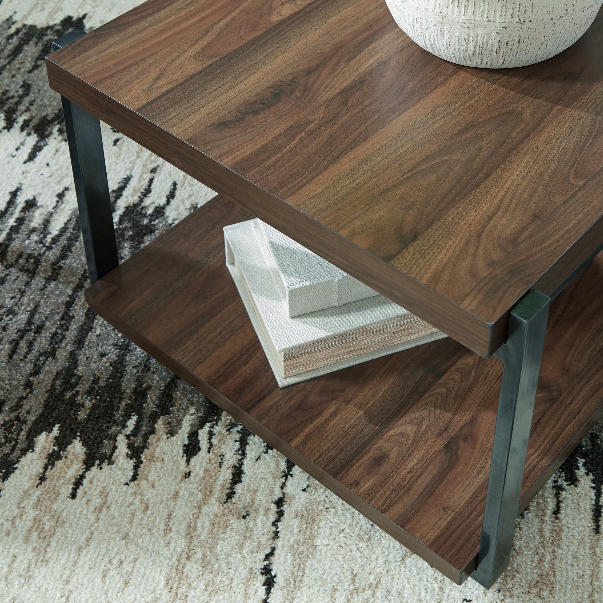 Trindwick 3-Piece Table Set - Brown/Gun Metal