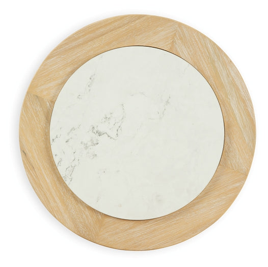 Camdill End Table - Light Brown/White