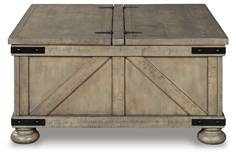 Aldwin Coffee Table with Storage - Gray