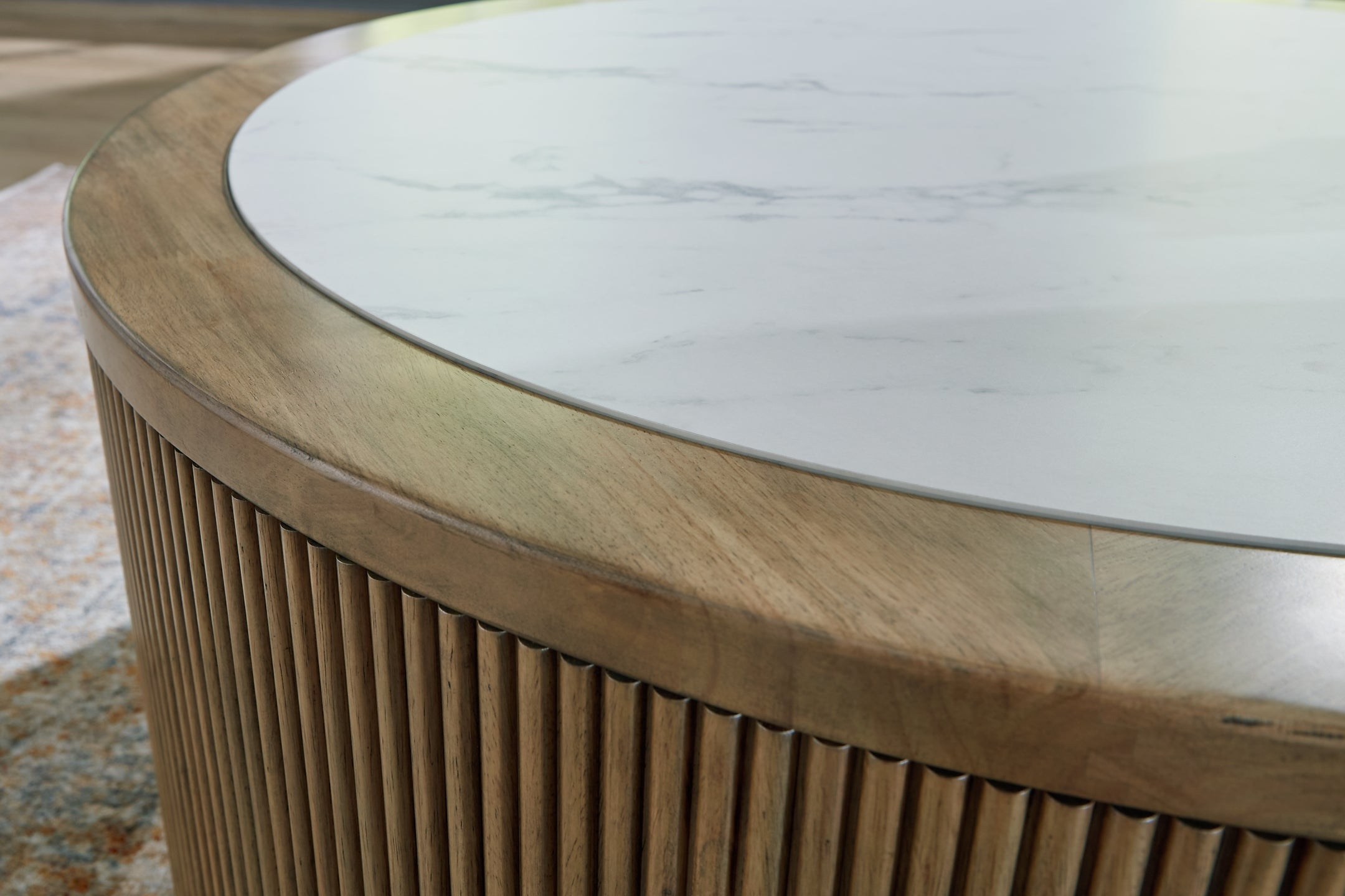 Camdill Coffee Table - Light Brown/White