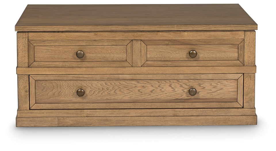 Sharlance Lift Top Coffee Table - Light Brown