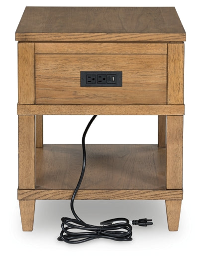 Sharlance End Table - Light Brown