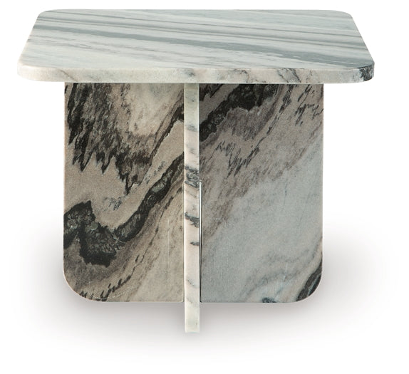 Baretton Accent Coffee Table - Black/White/Taupe