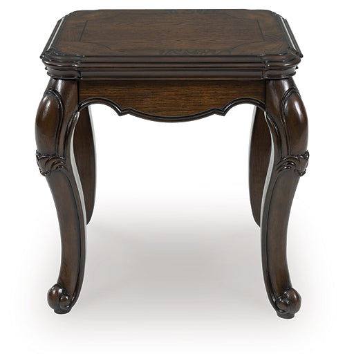 Maylee End Table - Dark Brown