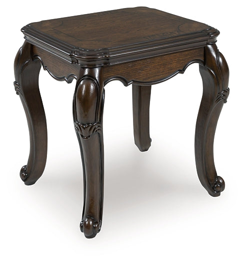 Maylee End Table - Dark Brown