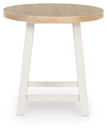 Fawndell 3-Piece Table Set - Antique White/Brown