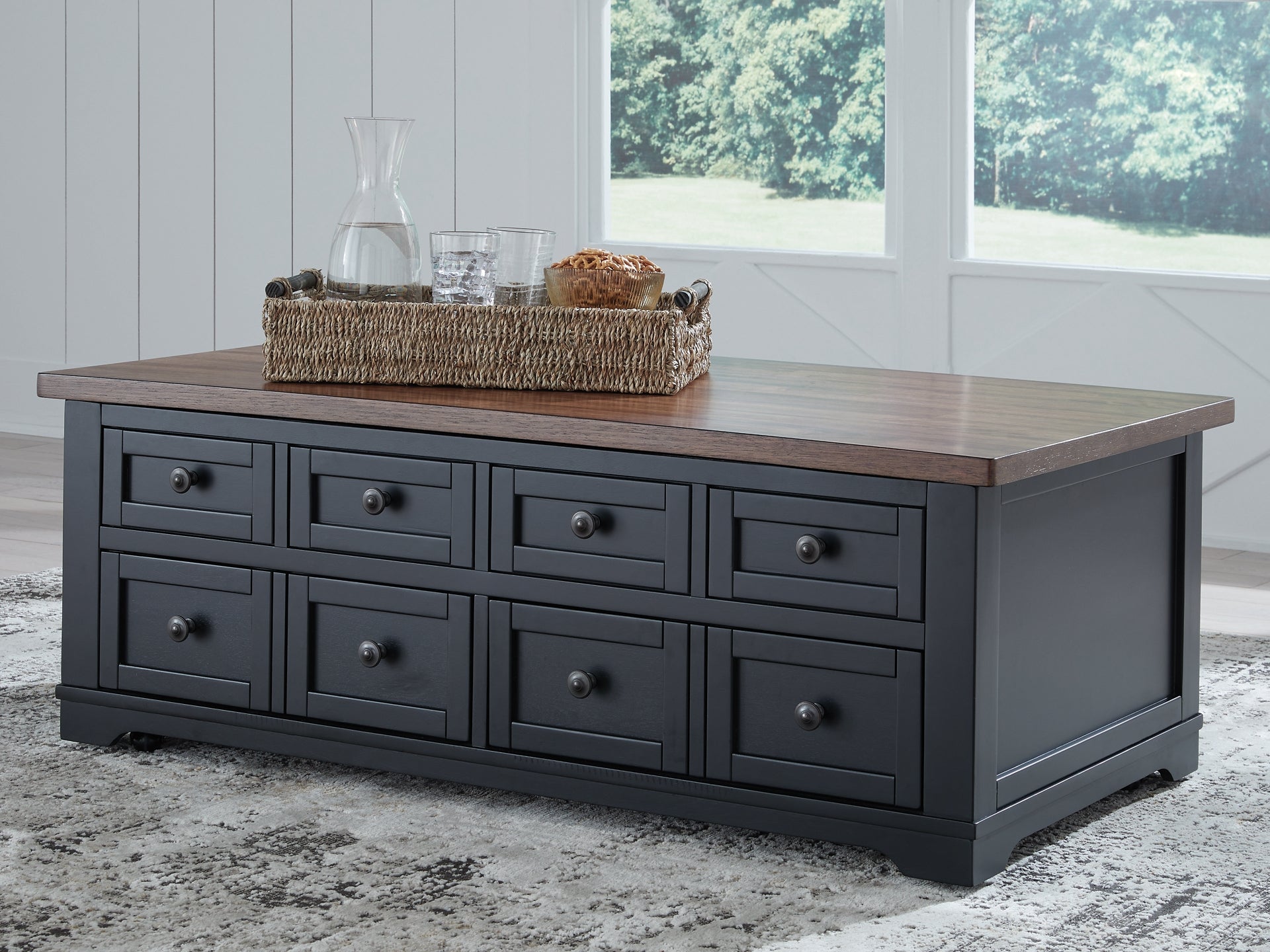 Wildenauer Lift Top Coffee Table - Brown/Black