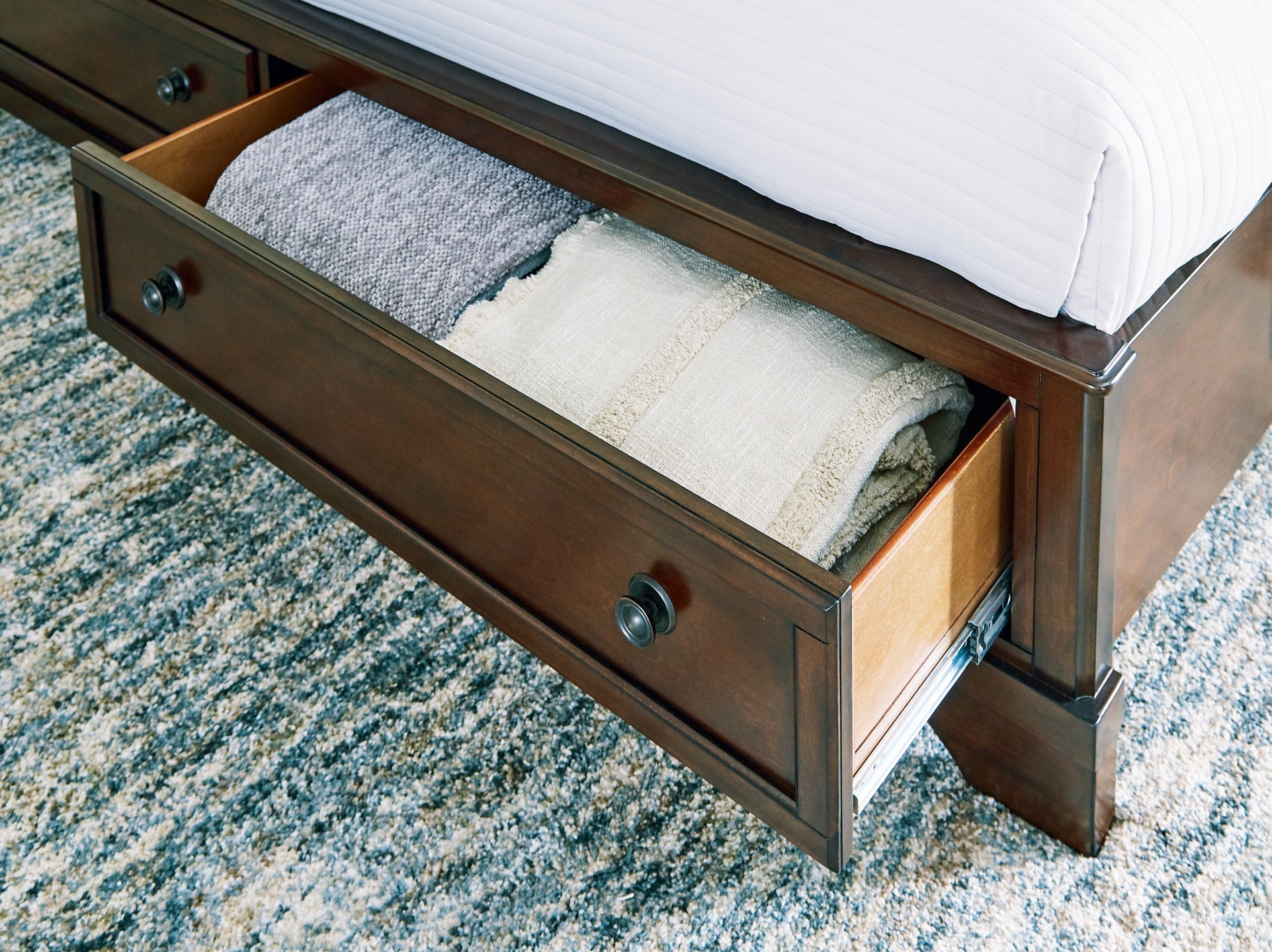 Trellington Queen Sleigh Storage Bed