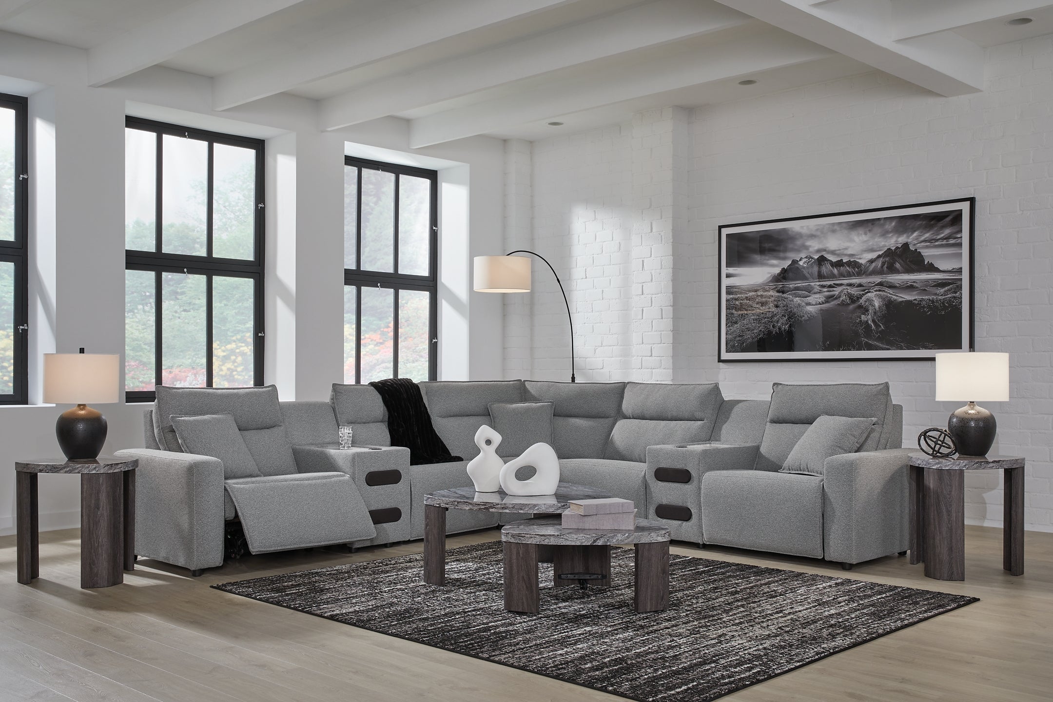 ModMax II 7-Piece Power Reclining Sectional with Audio Consoles