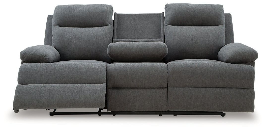 Side-Swipe REC Sofa w/Drop Down Table