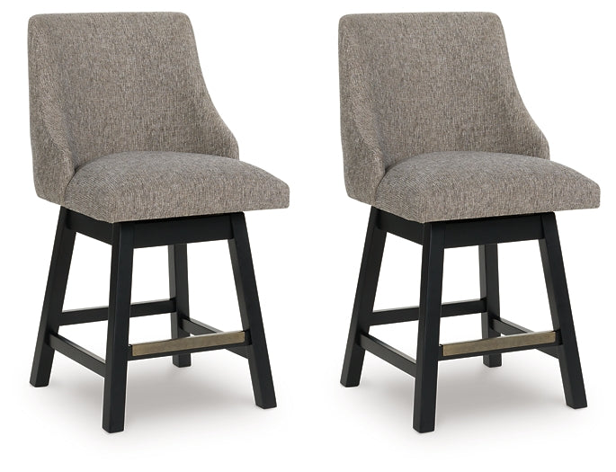 Neymorton Upholstered Swivel Stool (Set of 2)