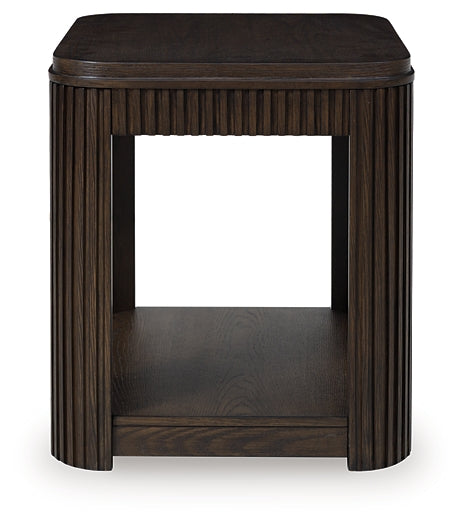 Carlibrie End Table - Warm Brown
