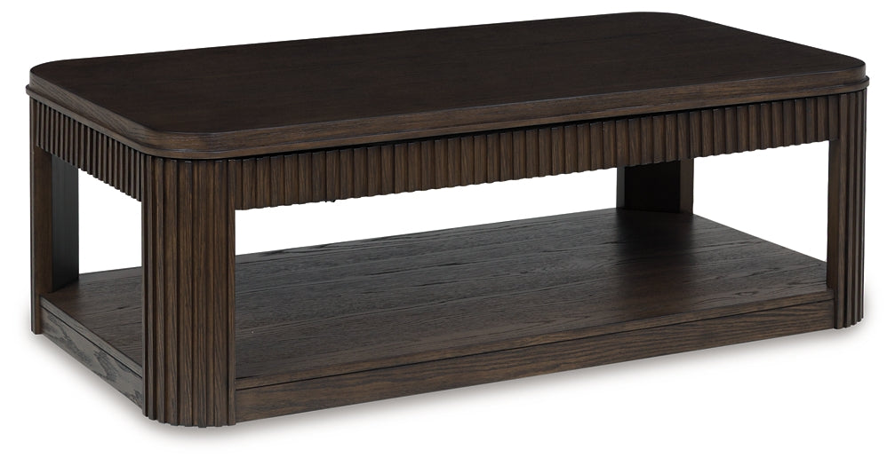 Carlibrie Lift Top Coffee Table - Warm Brown