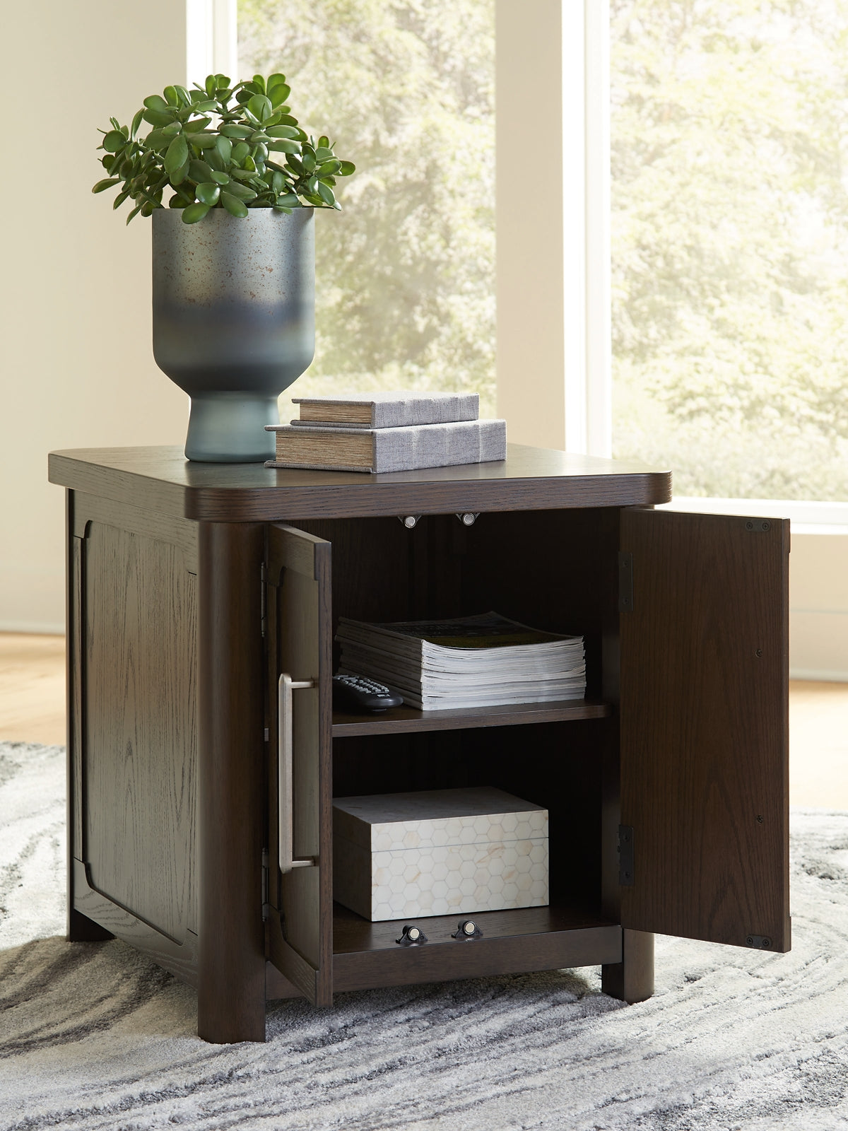 Breckington End Table - Dark Brown