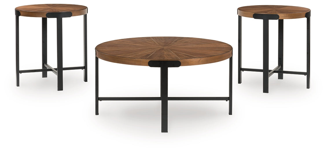 Crosstrail 3-Piece Table Set - Brown