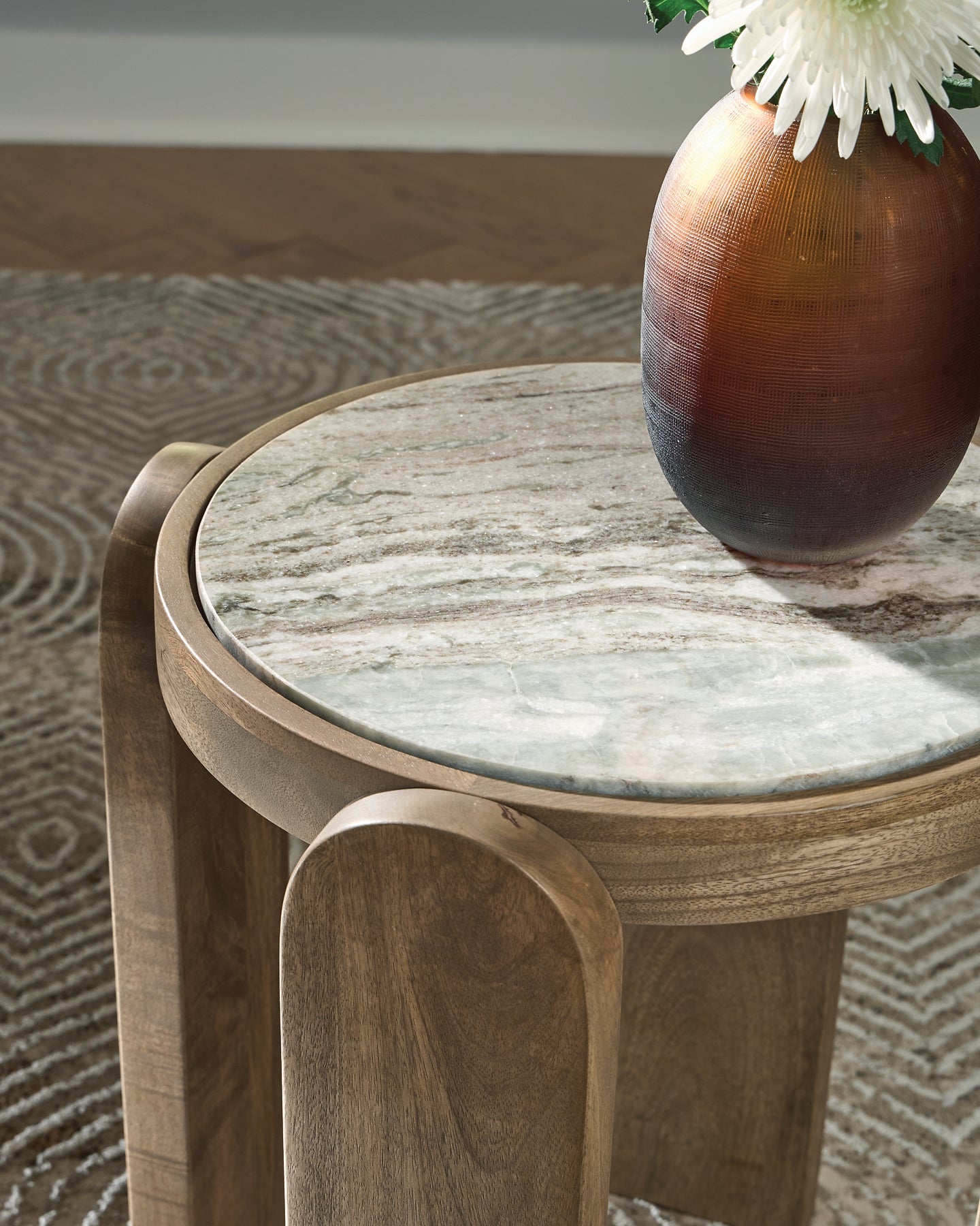 Gavrilley Accent Table - Gray/White/Brown