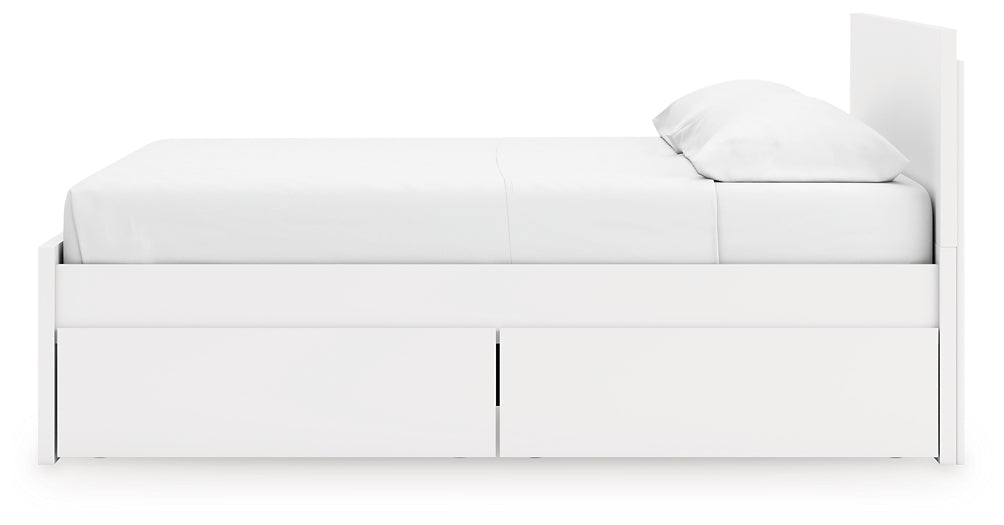 Onita King Panel Platform Bed with 2 Side Storage