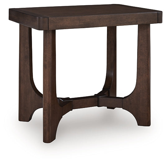Korestone End Table - Dark Brown